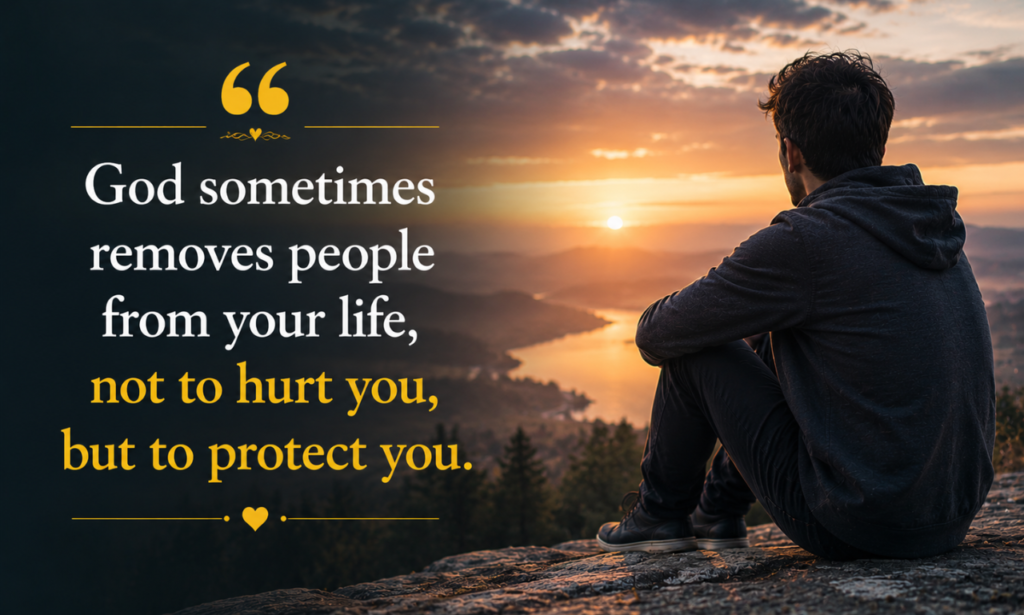 Inspirational quote about letting go of selfish people and protecting your peace
